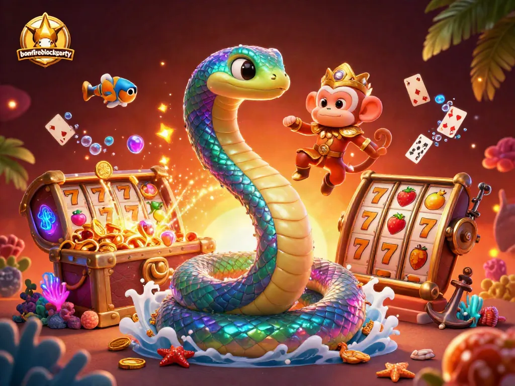 Experience the thrill of bonfireblockparty with vibrant casino action featuring lucky symbols and magical creatures.